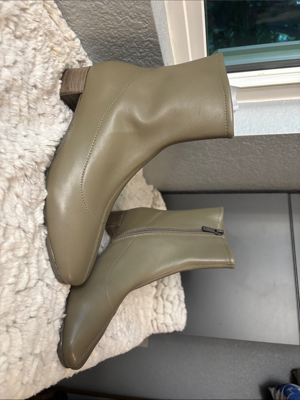 👢SPLENDID soft glove-tanned leather Betty Bootie/ankle boot medium heel ERMINE - Picture 3 of 16